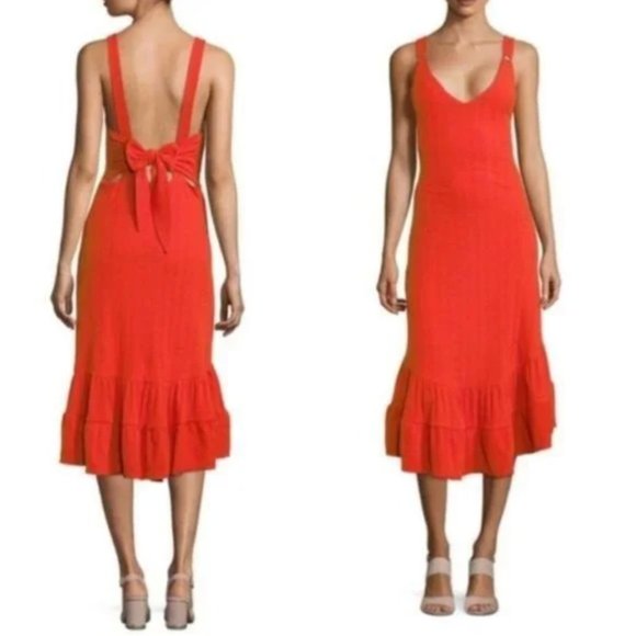 Free People Dresses & Skirts - FP Into You Maxi Dress Scoop Open Back Midi Tie